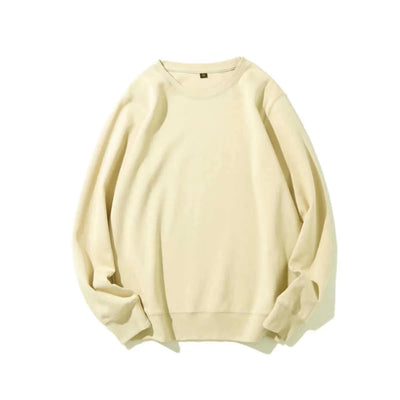 Beige yellow sweatshirt on a white background