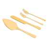 Gold Option for Personalised Wedding Cake Cutting Set – Engraved Knife, Server & Forks