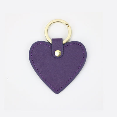 Personalised Leather Heart Keychain