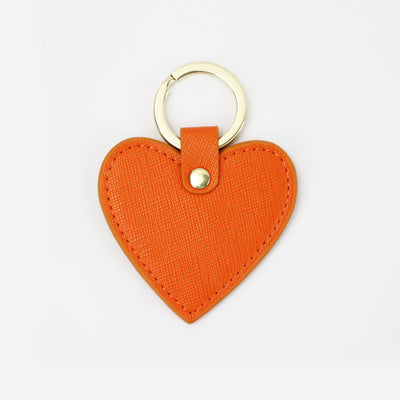 Personalised Leather Heart Keychain