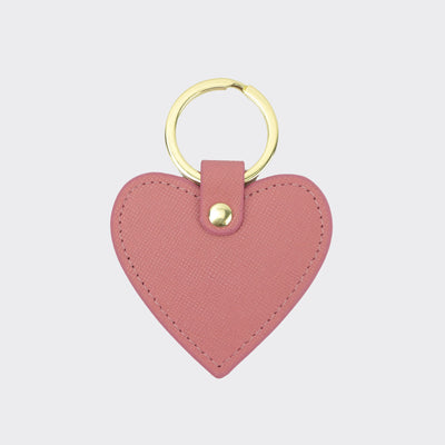 Personalised Leather Heart Keychain