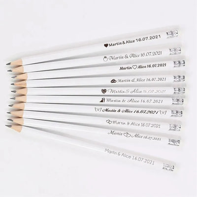 Personalised Engraved Wooden Pencils (Set of 20/50/100)