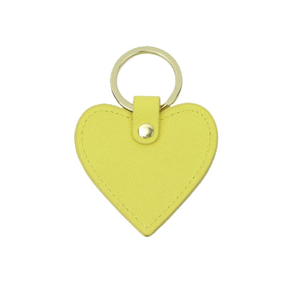 Personalised Leather Heart Keychain