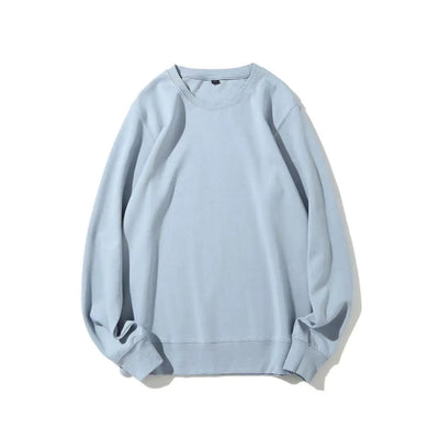 Light blue sweatshirt on a white background