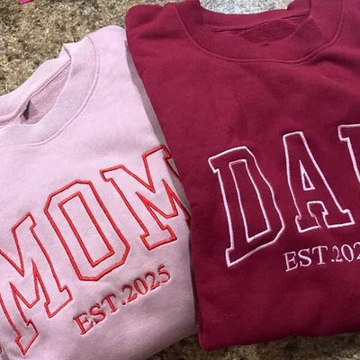 Pink and red customised sweatshirts