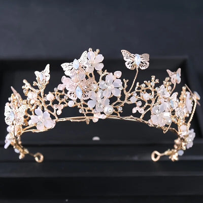 Whimsical Butterfly Garden Crystal Tiara