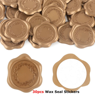 Gold Wax Seal Stickers – Elegant Flora & Fauna Designs