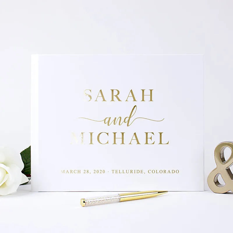 Personalised Elegant Wedding Guest Book