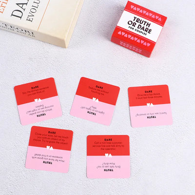 Love & Adventure: 51-Piece Mini Truth or Dare Cards Game for Couples (R18)