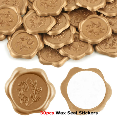 Gold Wax Seal Stickers – Elegant Flora & Fauna Designs