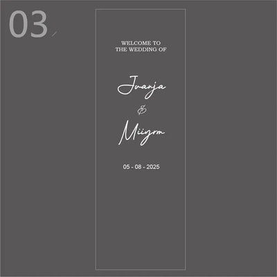 Romantic Sheer Lace Wedding Welcome Banner – Custom Transparent Signage