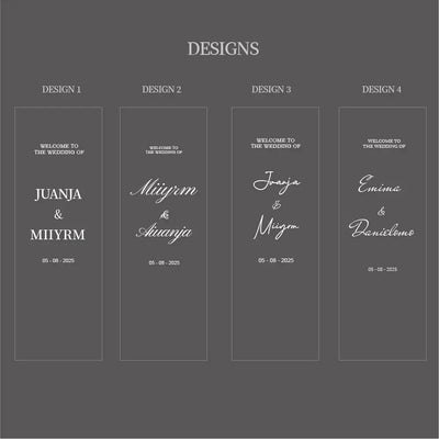 Romantic Sheer Lace Wedding Welcome Banner – Custom Transparent Signage