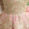 Golden Lace Princess Flower Girl Dress