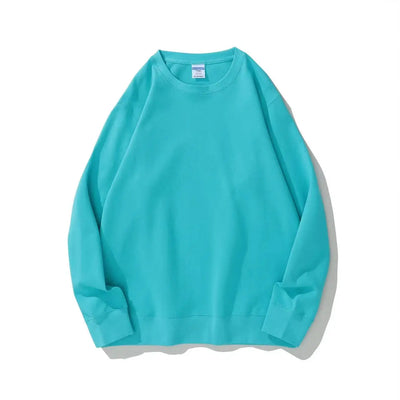 Turquoise sweatshirt on a white background