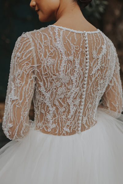 wedding dress back