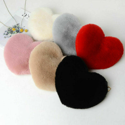 Plush Love Heart Evening Bag