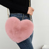 Plush Love Heart Evening Bag