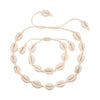 Cowrie Seashell Necklace & Charm Bracelet Set